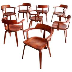Set of Eight W199 Armchairs by Walter Gropius and Ben Thompson