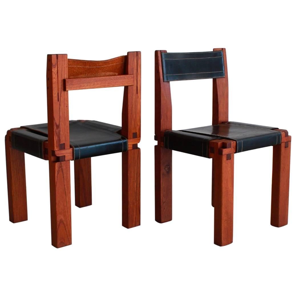 Pair of Chairs by Pierre Chapo