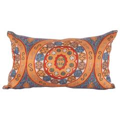 Contemporary Silk Hand Embroidered Pillow from Armenia