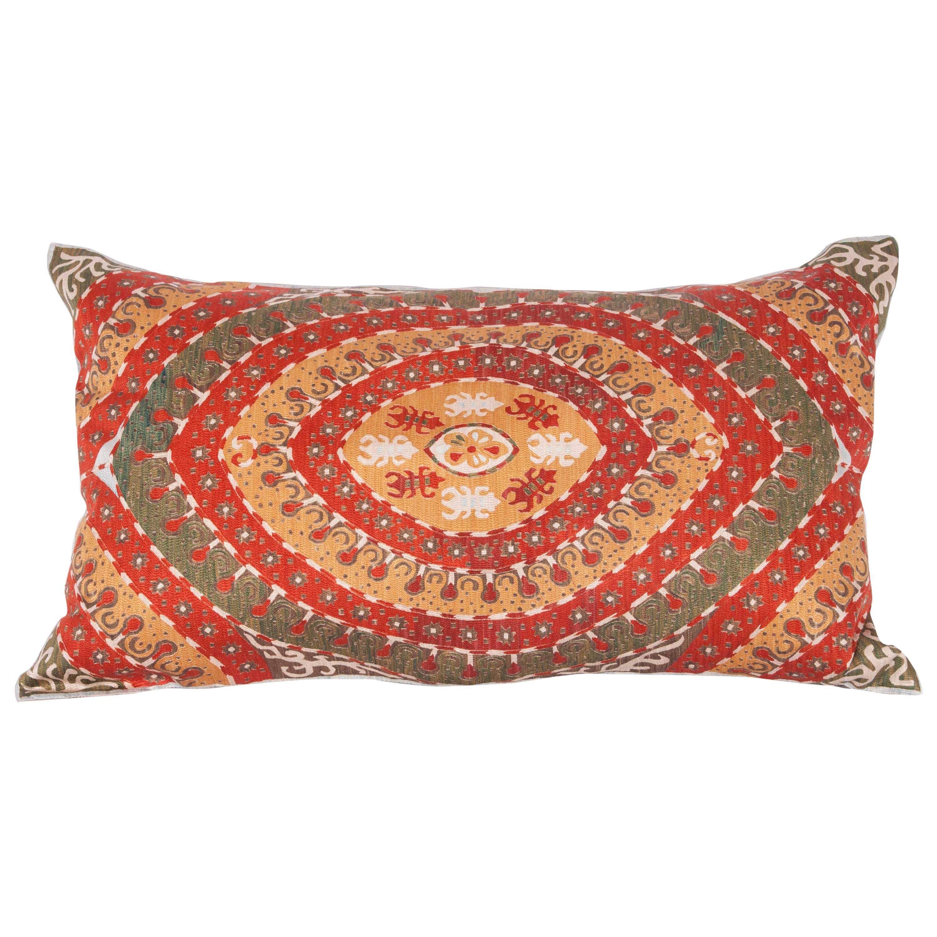 Contemporary Silk Hand Embroidered Pillow from Armenia