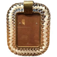 Murano Glass Picture Frame Signed by Venini, 1940s