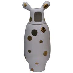 Vase two Piece 24-karat Gold Decoration by Jamie Hayon 4