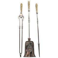 Set of English 19th Century Fire Irons or Fire Tools 8