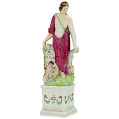 Pearlware Figure of Aphrodite & Eros, 'Venus and Cupid' Figure 10
