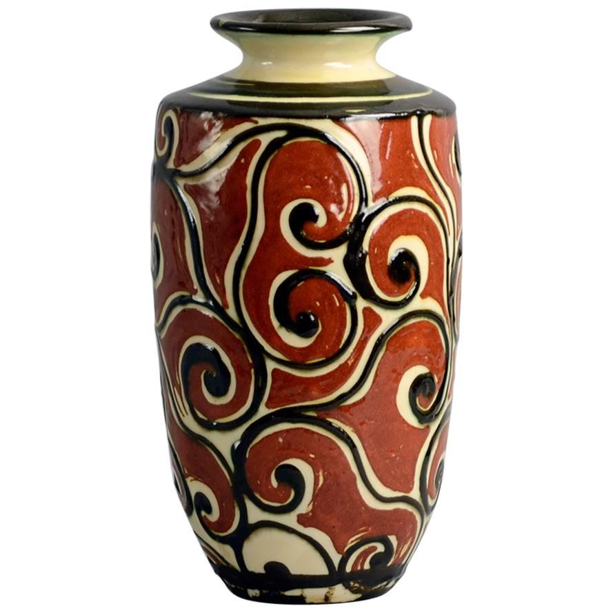 Art Deco Vase by Sophie Lundstien for Herman Kahler, Denmark, 1920s For Sale