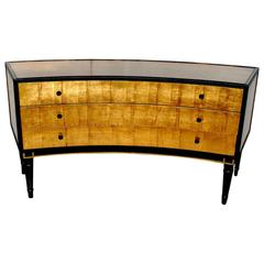 1970s Chest of Drawers with Gold Leaf