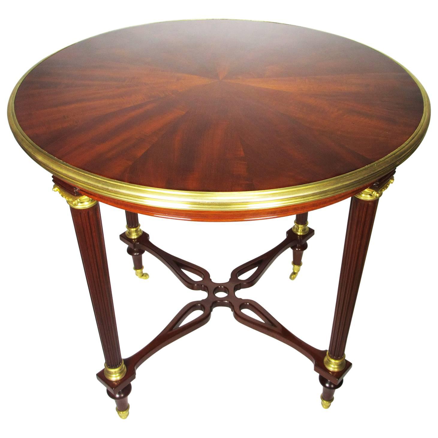 French 19th-20th Century Louis XVI Style Mahogany Gueridon by Maison Jansen