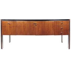 Mid-Century Modern Leather Top Rosewood Office Credenza by Herman Miller 9