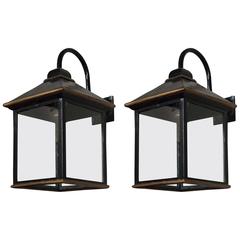 Pair of Large Tole Lanterns