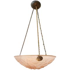 French Art Deco Chandelier by Muller Freres 7