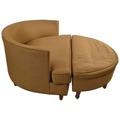 Large Circular Chair and Ottoman after Pearsall 9