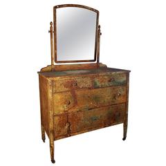 1930s Industrial Steel four-Drawer Chest or Vanity