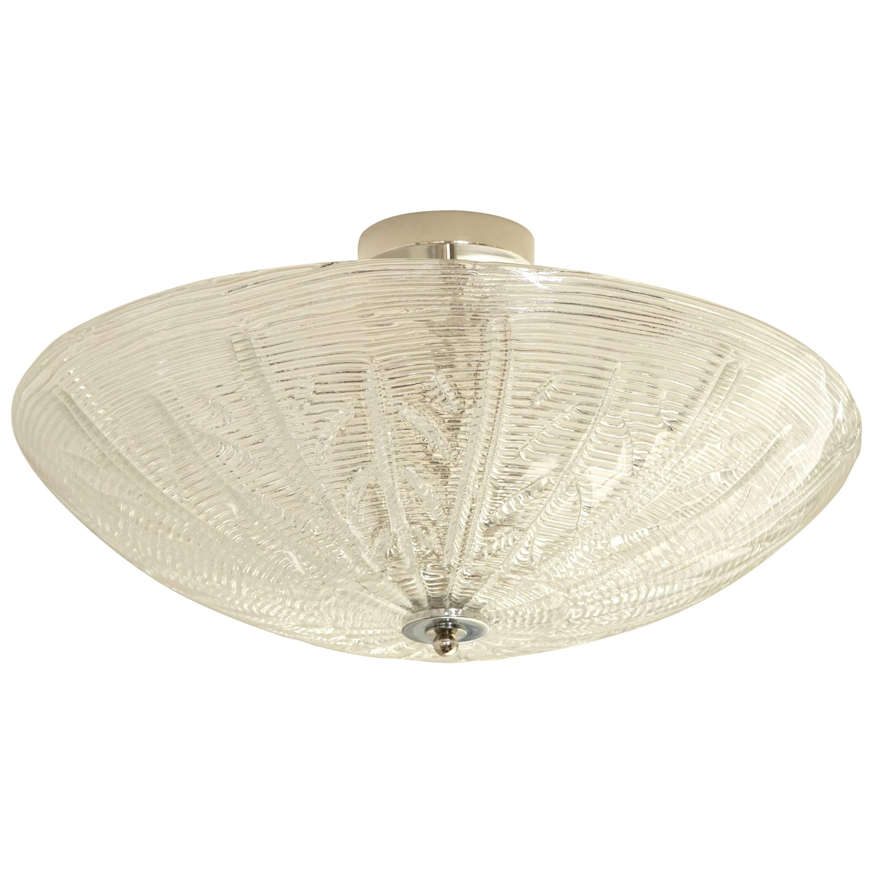 Murano Blown Textured Ceiling Fixture, Two Available