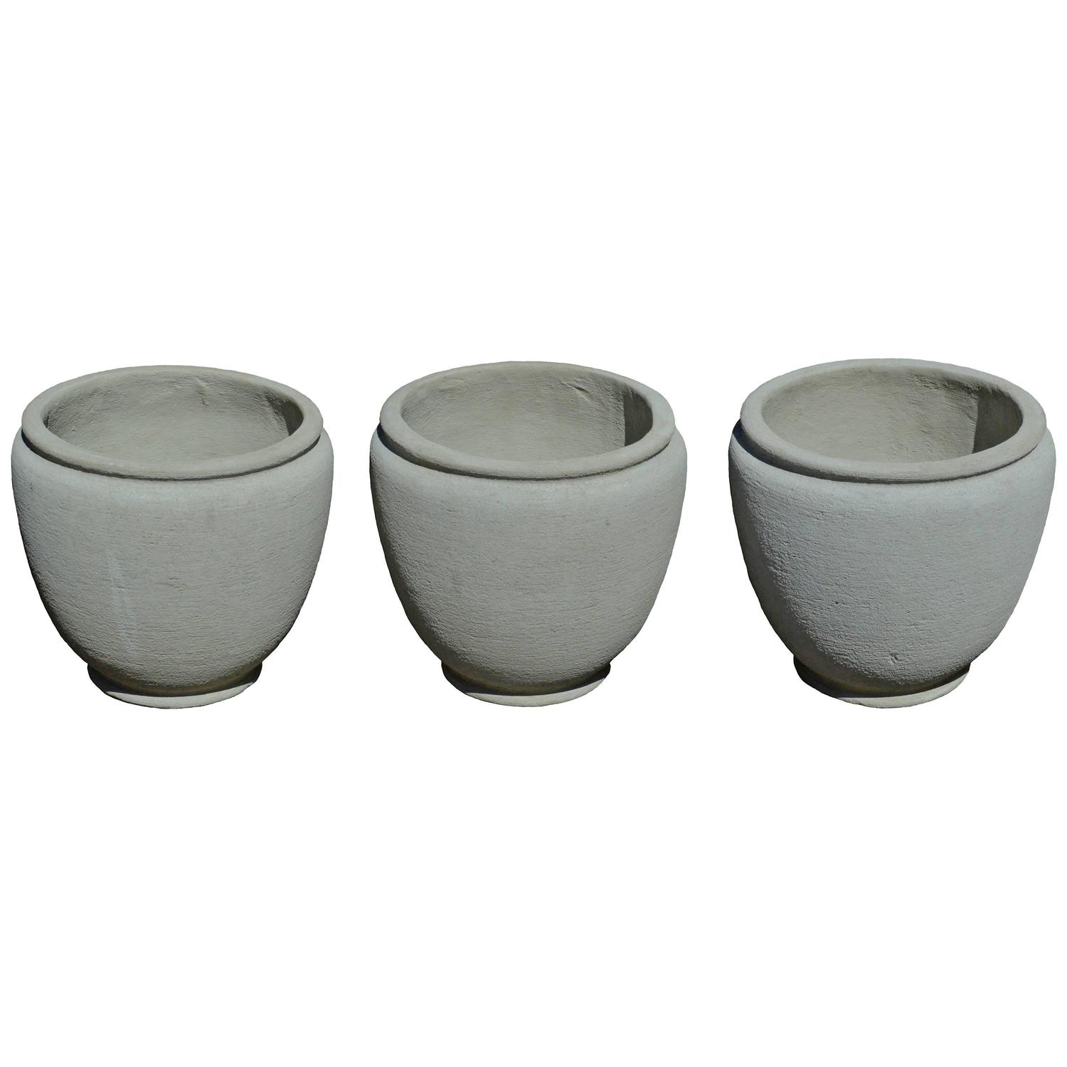 Round Concrete Urn Planters For Sale at 1stdibs