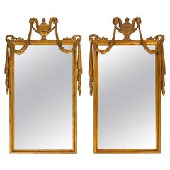 Pair of George III Giltwood Mirrors