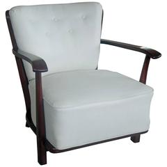 Early Mid-Century Spoke Back Lounge Chair by Fritz Hansen