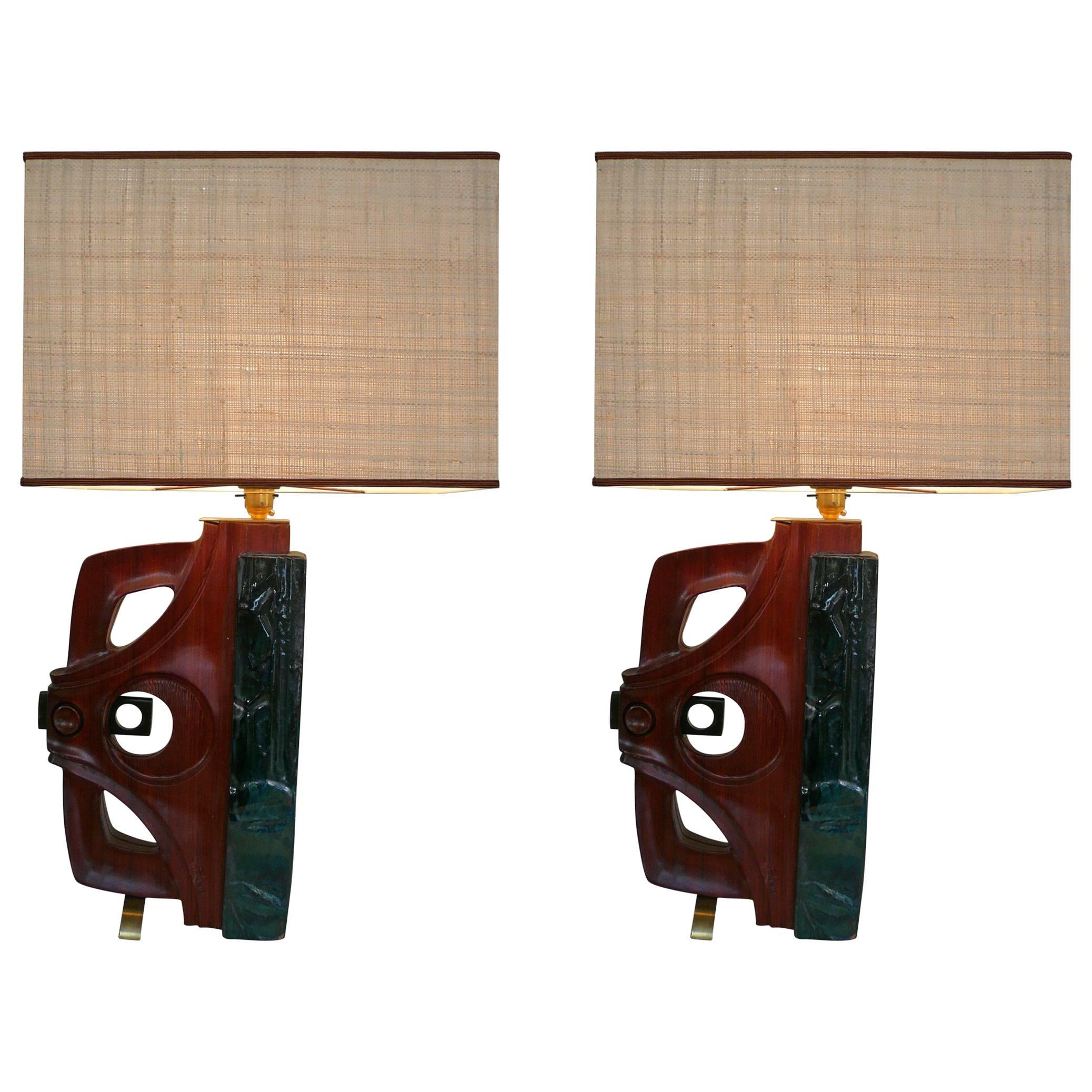 Pair of Lamps by Gianni Pinna For Sale