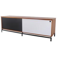 Stunning Custom-Made 1956 Sliding Door Credenza