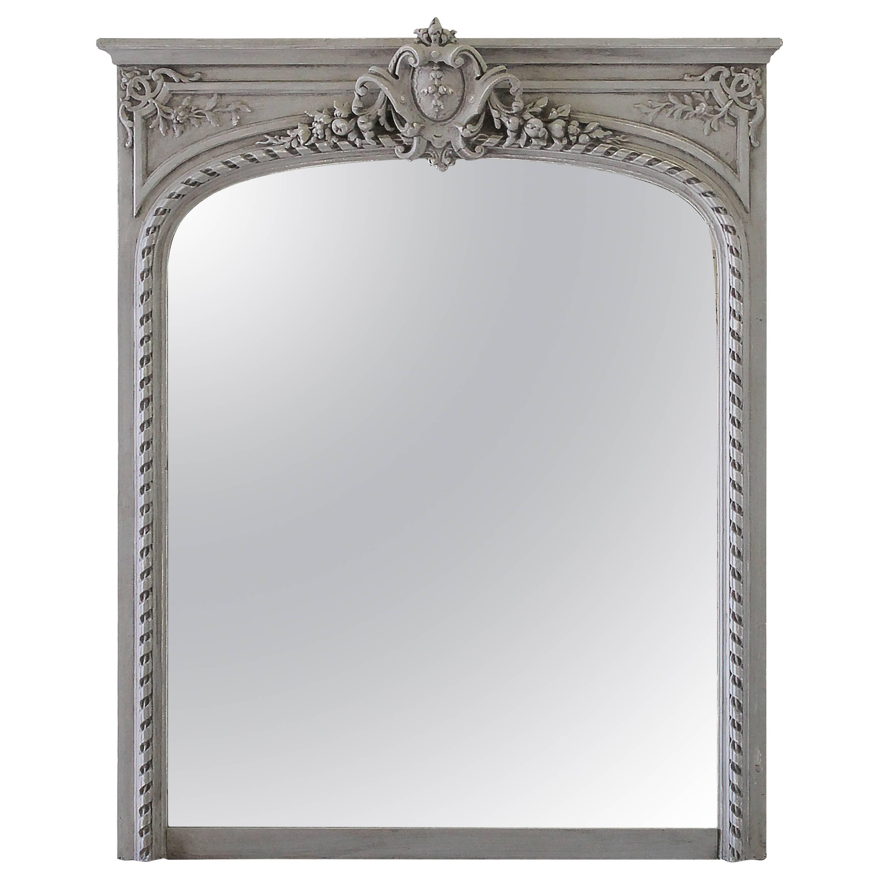 20th Century, Louis XVI Style Trumeau Mirror