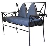 French Wrought Iron Settee, circa 1940s
