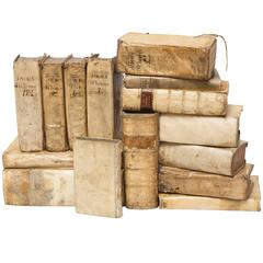Collection of 17th and 18th Century Vellum Books, 15 Total