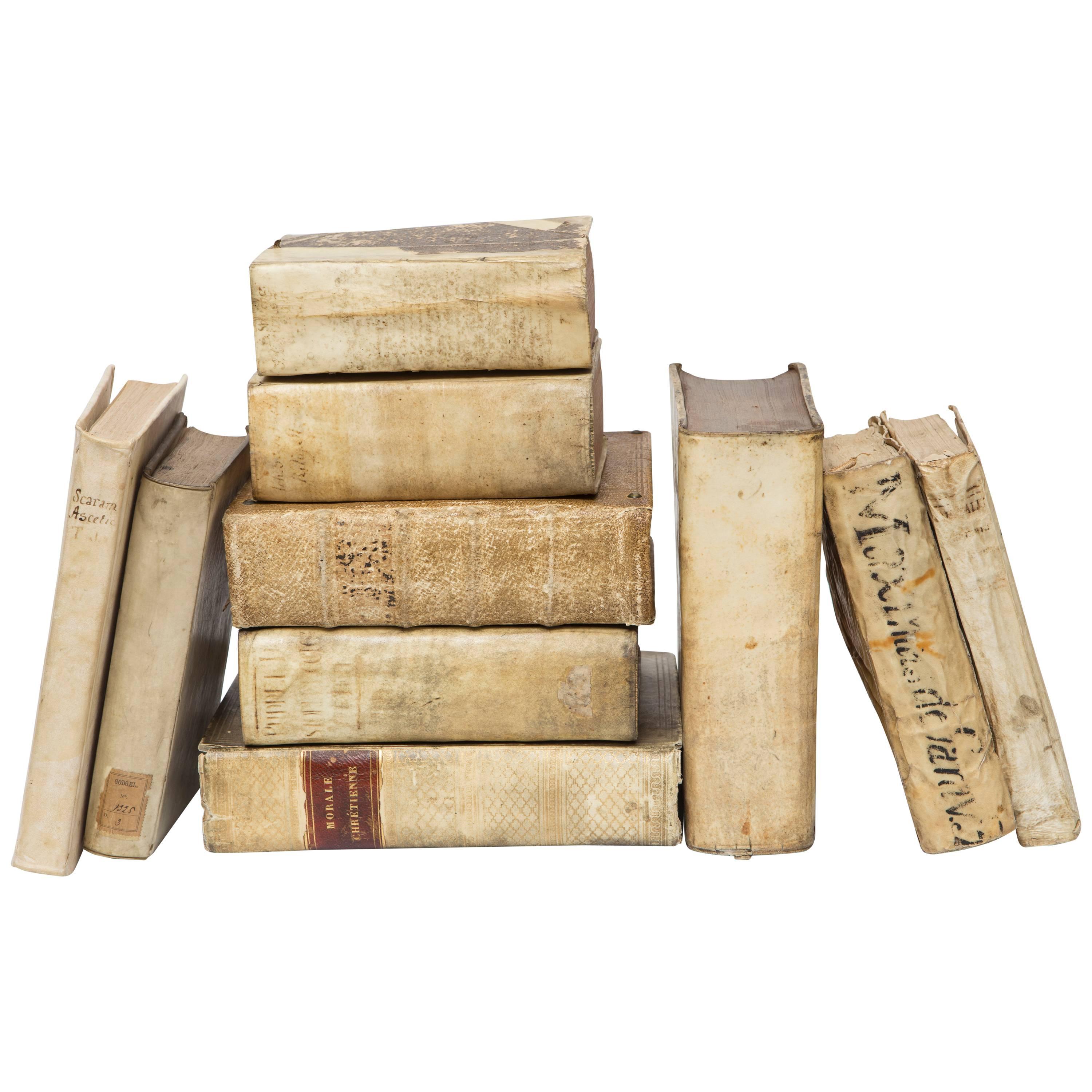 17th-18th Century Collection of Vellum Books 'Ten Books'