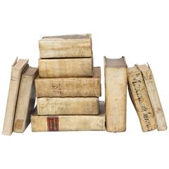 17th-18th Century Collection of Vellum Books 
Ten Books
