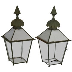 19th Century Pair of Victorian Gasolier Lanterns 