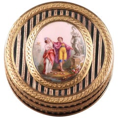 Gold, Enamel, Tortoiseshell and Lacquer Box, Louis XV Period
