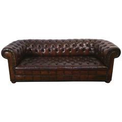 Mid-20th Century English Chesterfield Three-Seat Sofa