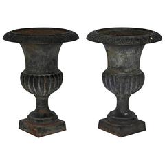 Pair of 19th Century Victorian Cast Iron Planters