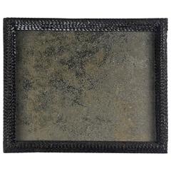 Heavily Distressed Tramp Art Mercury Plate Mirror
