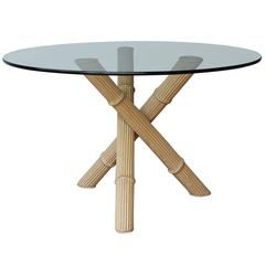 Italian Bamboo Tripod Dining Table 3