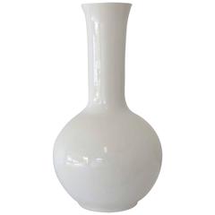 Mid-Century Blanc de Chine Long Neck Ceramic Vase 5