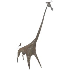 Mid-Century Brutalist Giraffe Form Sculpture 10