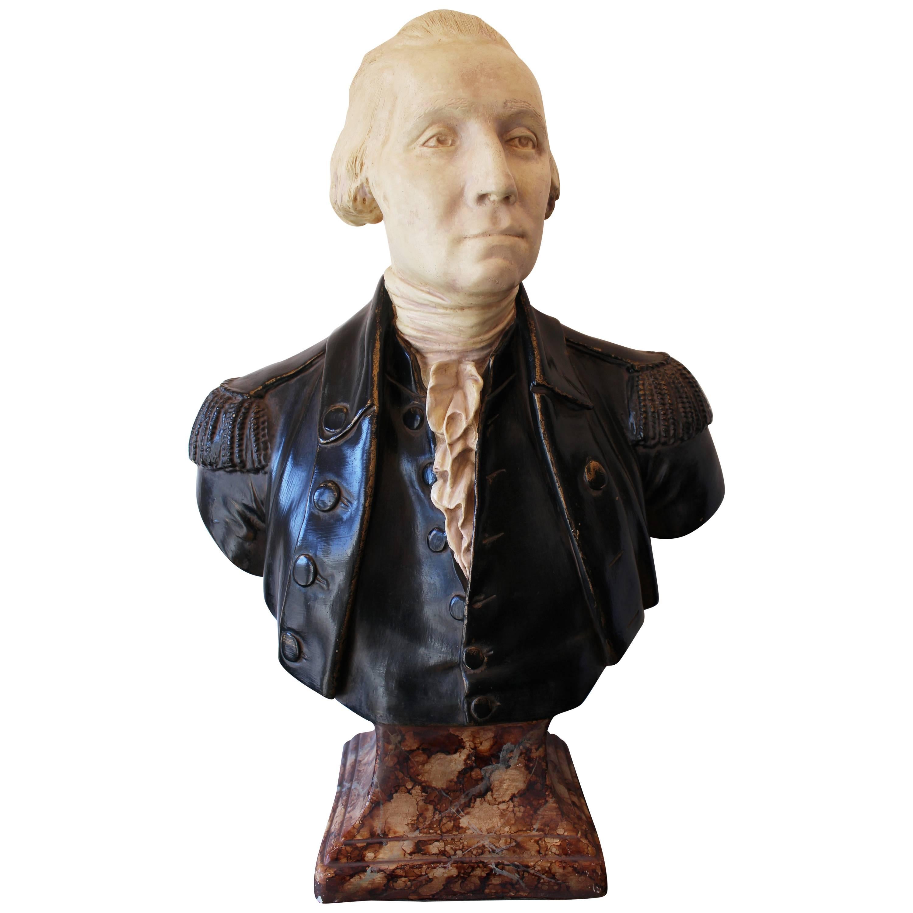19th Century George Washington Plaster Bust