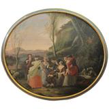 18th Century Joseph Emmanuel Curty Oil Painting (Swiss 1750-1813)
