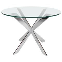 Milo Baughman Modernist Architectural X-Base Side Table 4