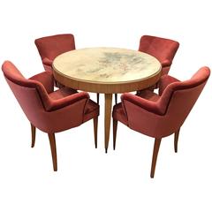 Elegant 1940s Italian Table and Armchairs, Attributed to Paolo Buffa 7