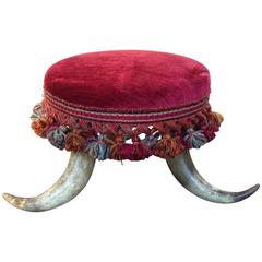 Early 20th Century Horn Footstool