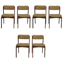 Set of Six Danish Rosewood Dining Chairs by Erik Buch