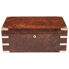 Antique Burr Yew Writing Box