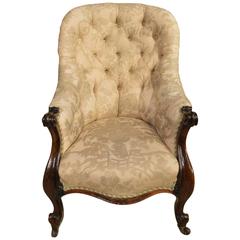 Rosewood Victorian Period Antique Armchair