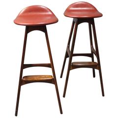 Bar Stools, Model OD61, by Erik Buch and Odense Furniture Facto