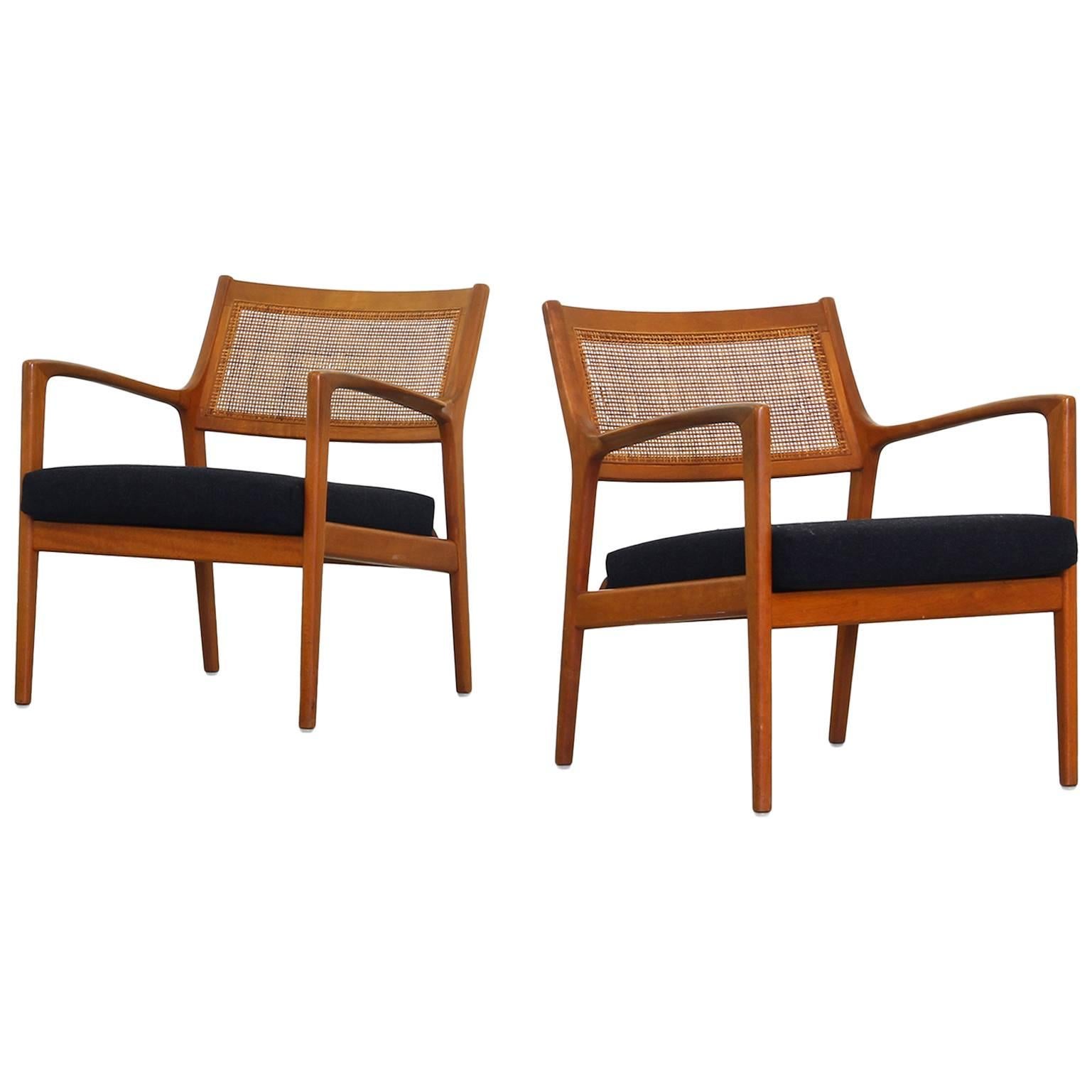 Pair of Lounge Chairs by Karl Erik Ekselius for JOC Mobler Sweden