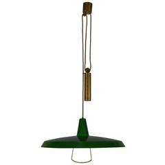 Stilnovo Pendant Counter Balance Ceiling Lamp, Italy, 1950s