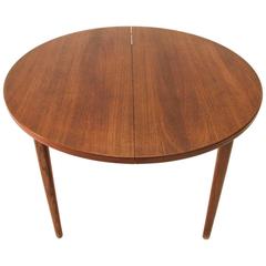 Round Extendable Teak Table from Hugo Troeds, 1960s