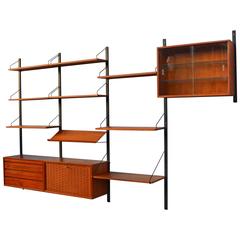 Poul Cadovius Teak Wall Unit, Denmark, 1960s