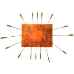 XXXL 2.25m French Mid-Century Theater Wall Sputnik Resin Sculpture Sconce 1