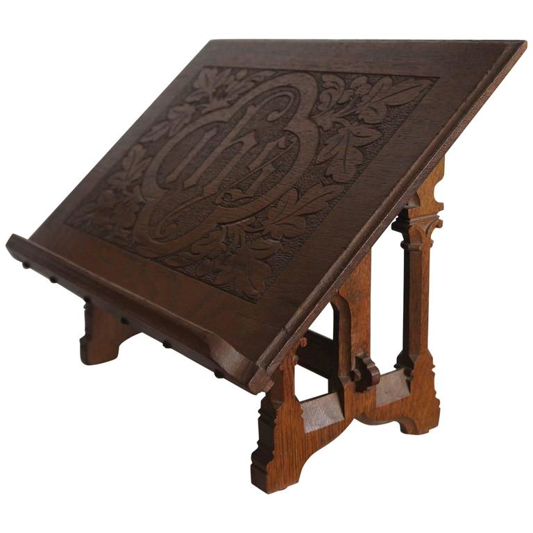 Antique Dutch Carved Oak Gothic Revival Bible Stand Religious Church Antique Dutch Carved Oak Gothic Revival Bible Stand Religious Church Book Stand For Sale - Antique Dutch Carved Oak Gothic Revival Bible Stand Religious Church